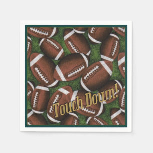 Touch Down Football Mönster Napkins Pappersservett