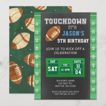 Touch Down Superbowl Boy Birthday