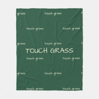 Touch Grass Minimalistisk Sålgrön Flanellfilt - Fleecefilt