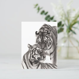 Touch - handmålad originalkantkontur vykort