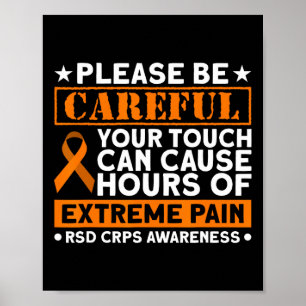 Touch kan orsaka extrem smärta RSD Crps Awarene Poster