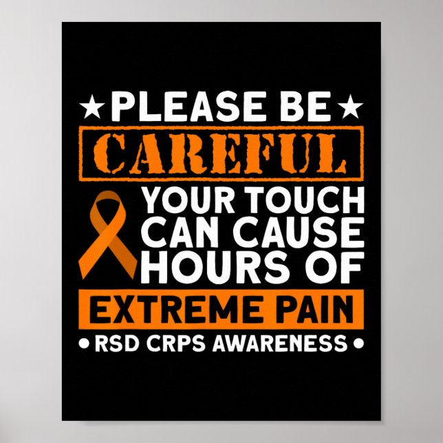 Touch kan orsaka extrem smärta RSD Crps Awarene Poster (Framsidan)