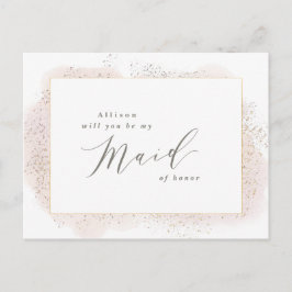 TOUCH MAID OF HONOR POSTCARD. INBJUDAN VYKORT