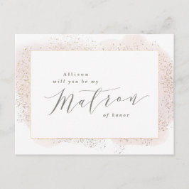 TOUCH MATRON OF HONOR POSTCARD. INBJUDAN VYKORT