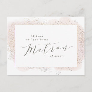  TOUCH MATRON OF HONOR POSTCARD. INBJUDAN VYKORT