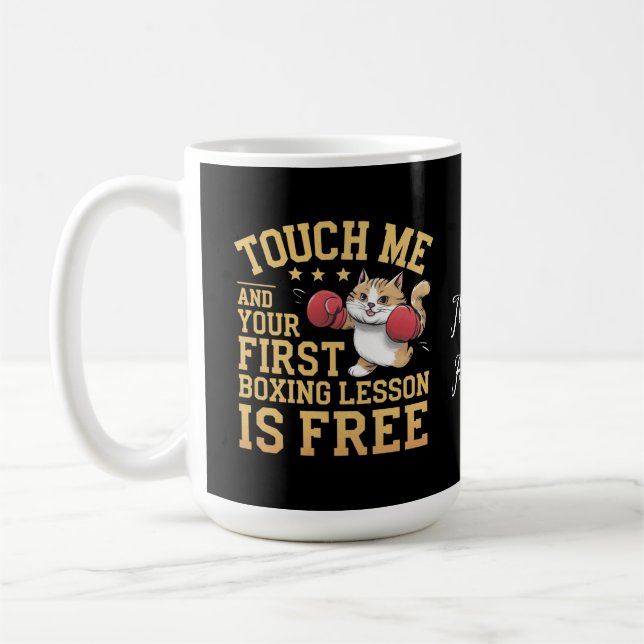 Touch Me och din första Boxing Lesson är gratis Kaffemugg (Vänster)