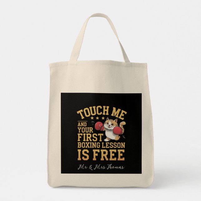 Touch Me och din första Boxing Lesson är gratis Tygkasse (Baksida)