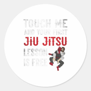 Touch Me och din första Jiu Jitsu Lesson är Runt Klistermärke