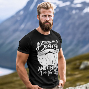 Touch My Beard Söt Pappa Funny Far Sarkastic T Shirt