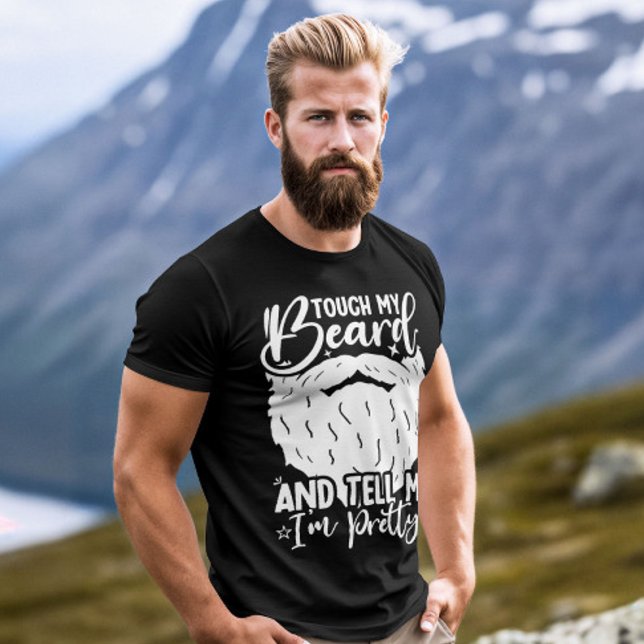 Touch My Beard Söt Pappa Funny Far Sarkastic T Shirt (Skapare uppladdad)