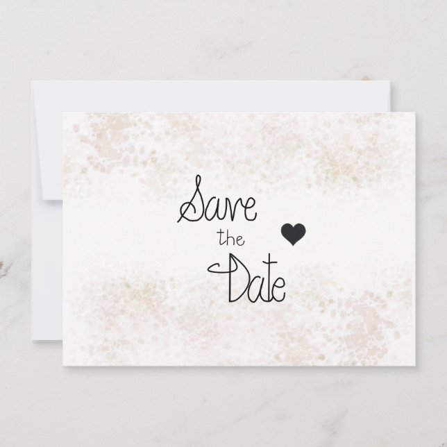 Touch of Blush Minimalist Save The Date Spara Datumet (Framsida)