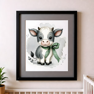 Touch of Color Nursery Farm Djur Ko Poster