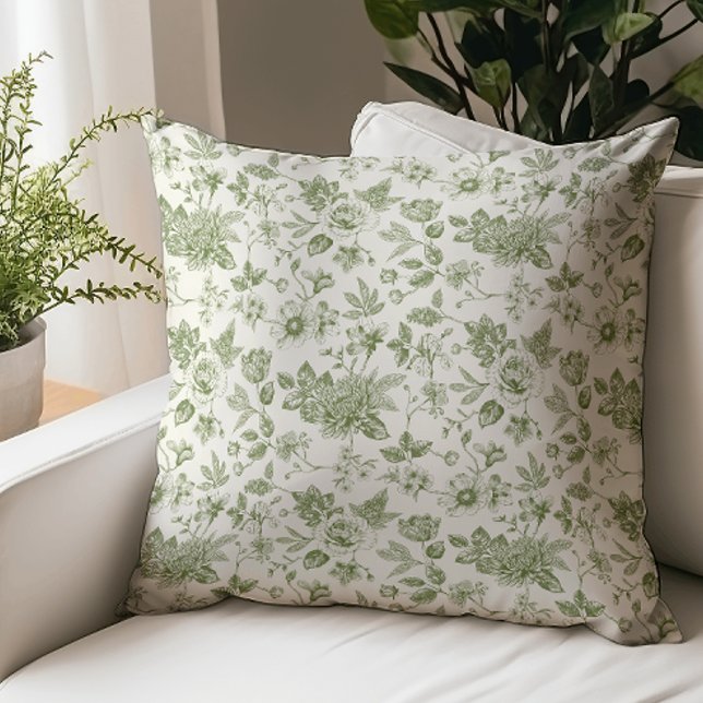 Touch of Elegance Garden Toile Kudde (Skapare uppladdad)
