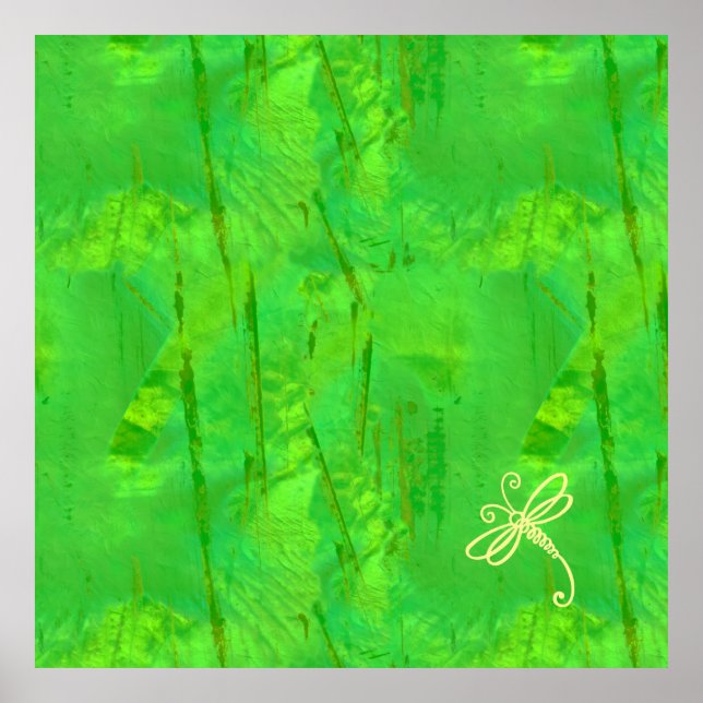 Touch Of Green Drakflyg Konst Poster (Framsidan)
