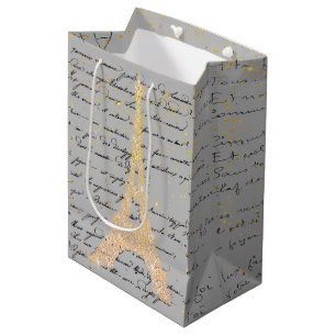 Touch of Guld Eiffel Torn Medium Gift Bag