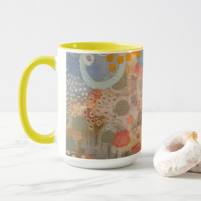 Touch of Himmel Blue Abstract Design Mugg (Med munk)
