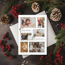 Touch of Holly Minimal Photo Collage Julkort