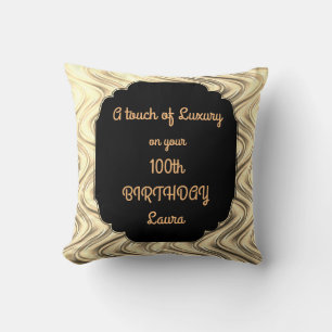 Touch of Luxury 100th Birthday Design Kudde