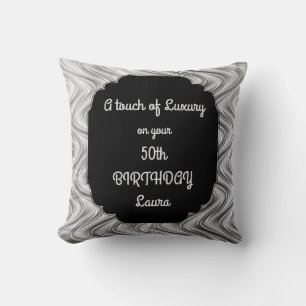 Touch of Luxury 50th Birthday Design Kudde