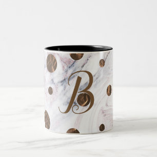 Touch of Ro Guld Marble Bronze Copper Girly Två-Tonad Mugg