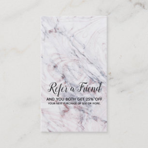 Touch of Ro White & Grått Marble Refar en vän Rabattkort