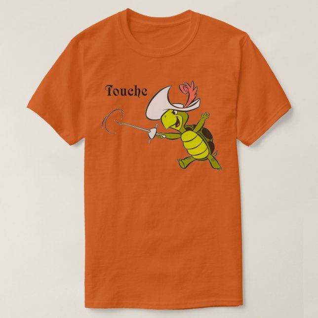 Touch Turtle grått T Shirt (Design framsida)