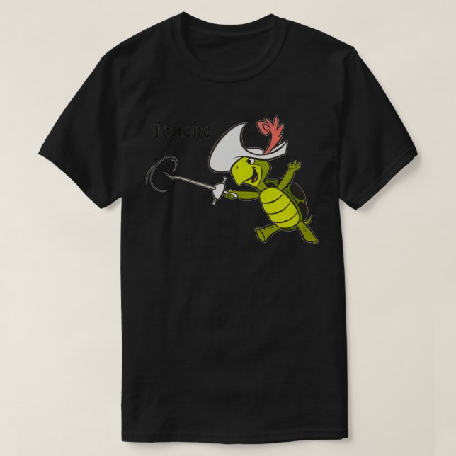 Touch Turtle-grönt T Shirt (Design framsida)
