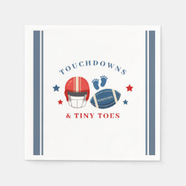 Touchdowand Tiny, Football Baby dusch Pappersservett