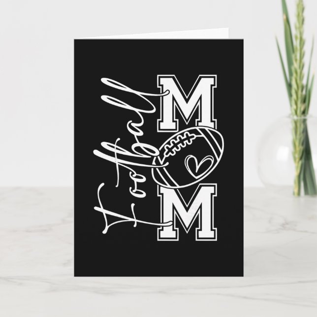 Touchdown Amerikansk Fotboll Mamma Matchdag Thanks Kort (Framsida)
