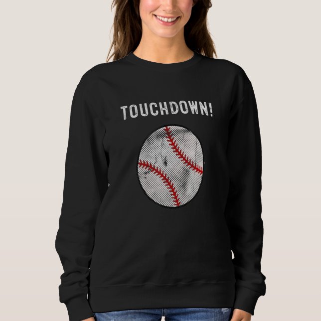 Touchdown Baseball   Baseball Football T Shirt (Framsida)
