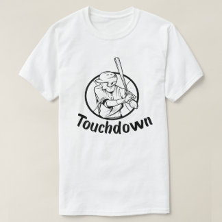 Touchdown Baseball Vintage Retro Baseball Player T Shirt
