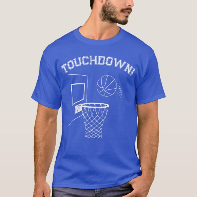 "Touchdown!" Basketball T-Shirt (Framsida)
