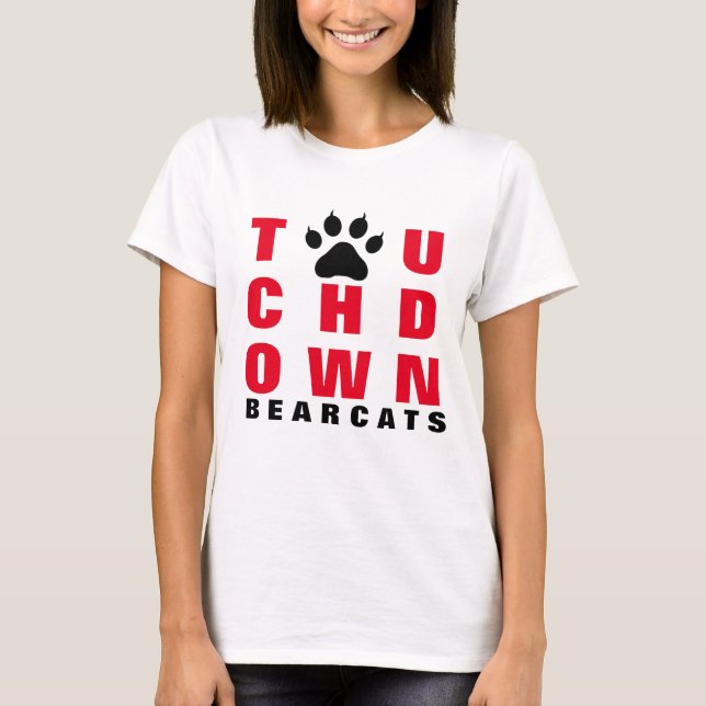 Touchdown Bearcat Football Season T Shirt (Framsida)