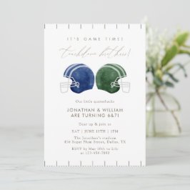 Touchdown Brother Joint Football Helmet Birthday Inbjudningar