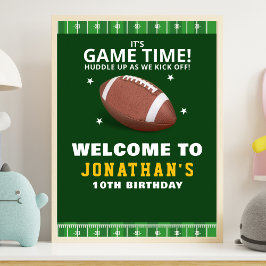  Touchdown Celebration: Football Field Birthday bo Poster