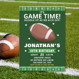 Touchdown Celebration: Football Field Birthday boy Inbjudningar
