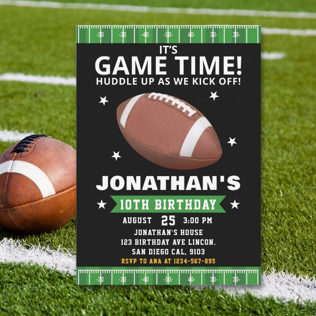 Touchdown Celebration: Football Field Birthday boy Inbjudningar (Skapare uppladdad)