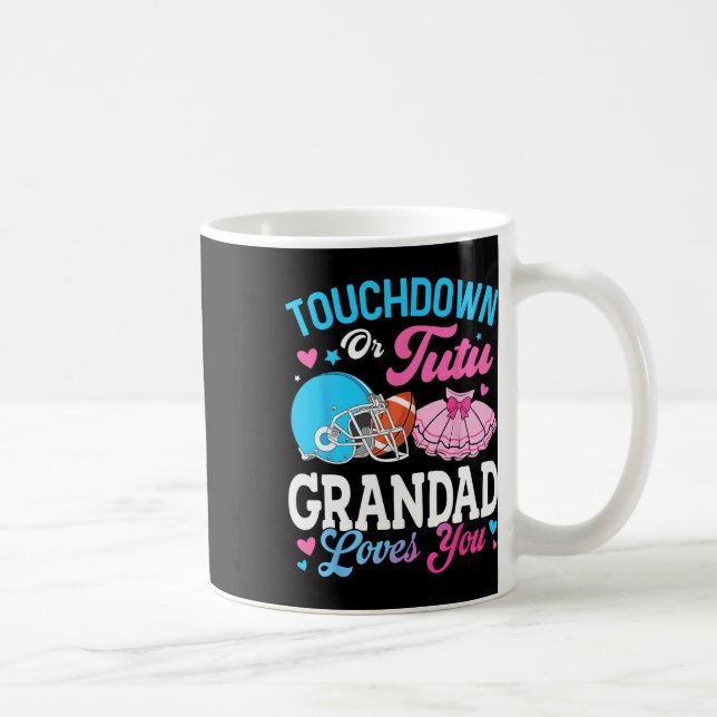Touchdown eller Tutu Farfar älskar dig Köns Avslöj Kaffemugg (Höger)