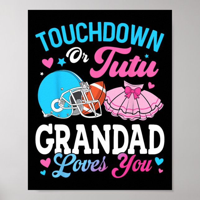 Touchdown eller Tutu Farfar älskar dig Könsbestämn Poster (Framsidan)