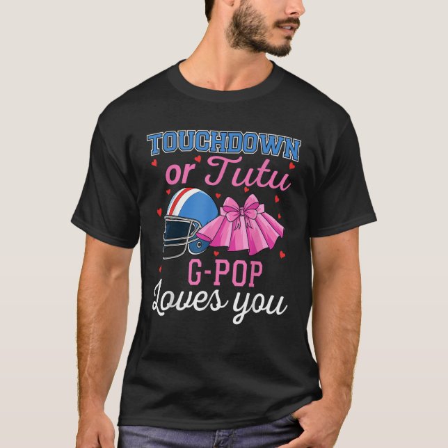 Touchdown eller Tutu G Pop Kärlek You Football Bab T Shirt (Framsida)