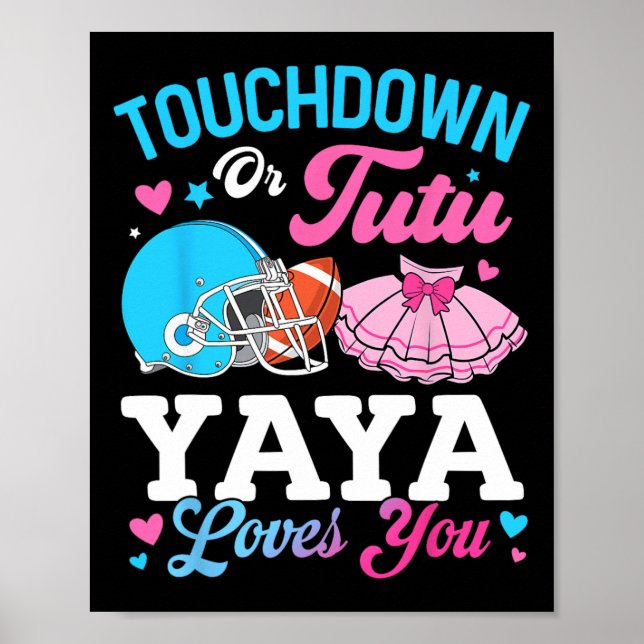 Touchdown Eller Tutu Yaya Älskar Dig Köns Avslöjan Poster (Framsidan)
