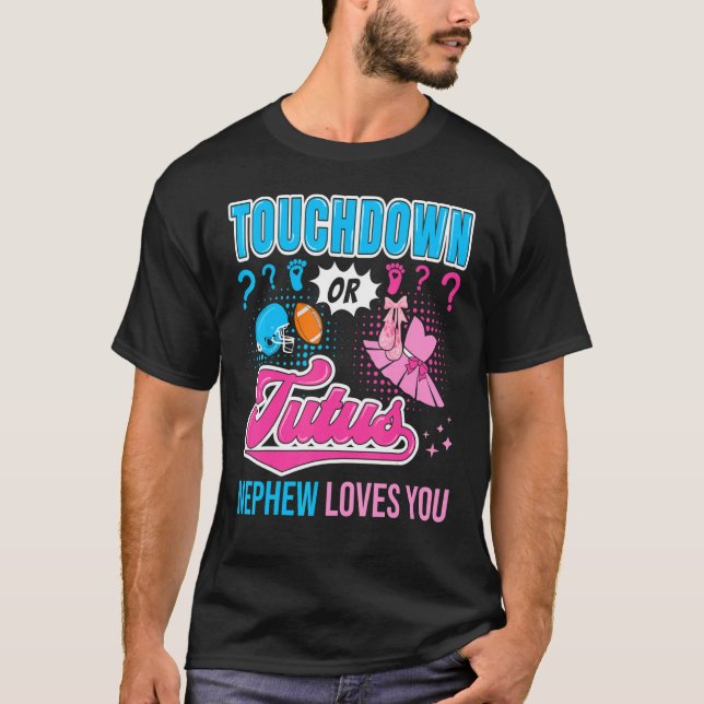 Touchdown eller Tutus Nephew Kärlek You Nyfödd beb T Shirt (Framsida)