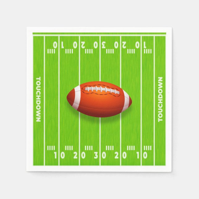 Touchdown Fotbollsplan Pappersservett (Framsidan)