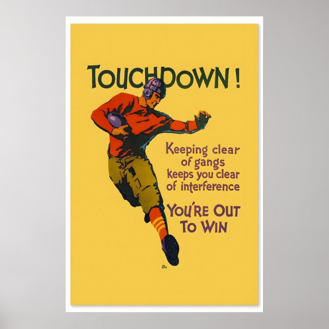 Touchdown! - Fotbollstemat arbetsincitament från 1 Poster (Framsidan)