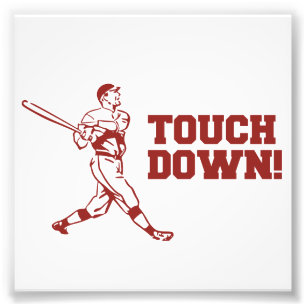 Touchdown Homerun Baseball Football Sports Fototryck