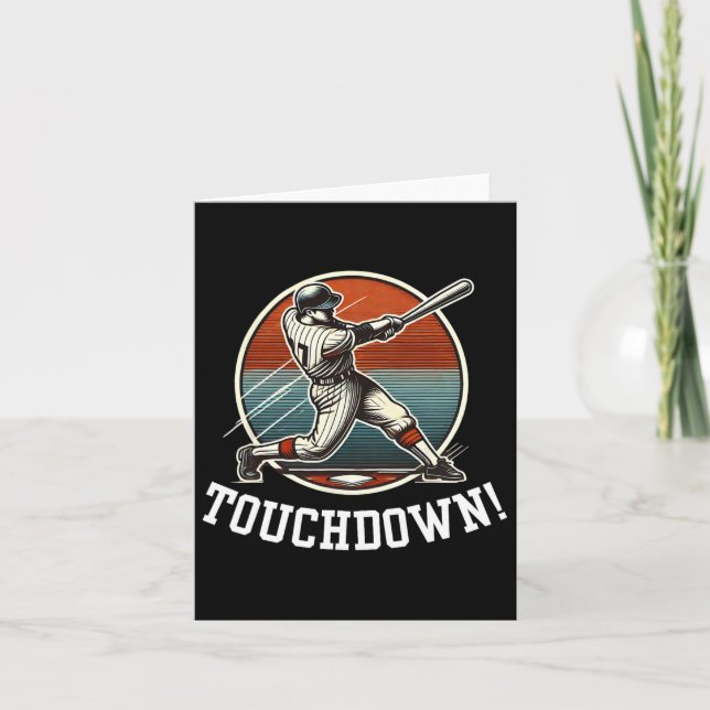 Touchdown Homerun Sports Mash Up Football Baseball Kort (Framsida)