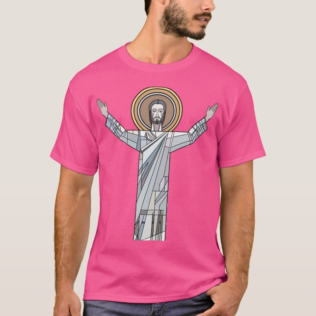 Touchdown Jesus T Shirt (Framsida)