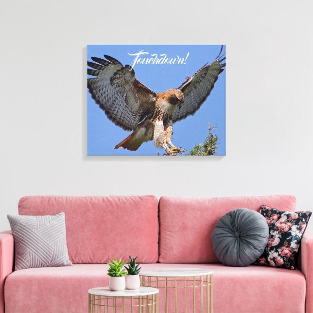 Touchdown Red Tails HawK Canvastryck (Insitu (Vardagsrum))