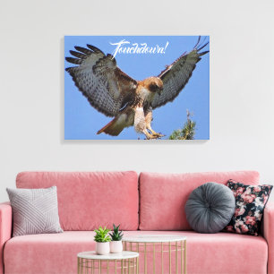 Touchdown Red Tails HawK Canvastryck