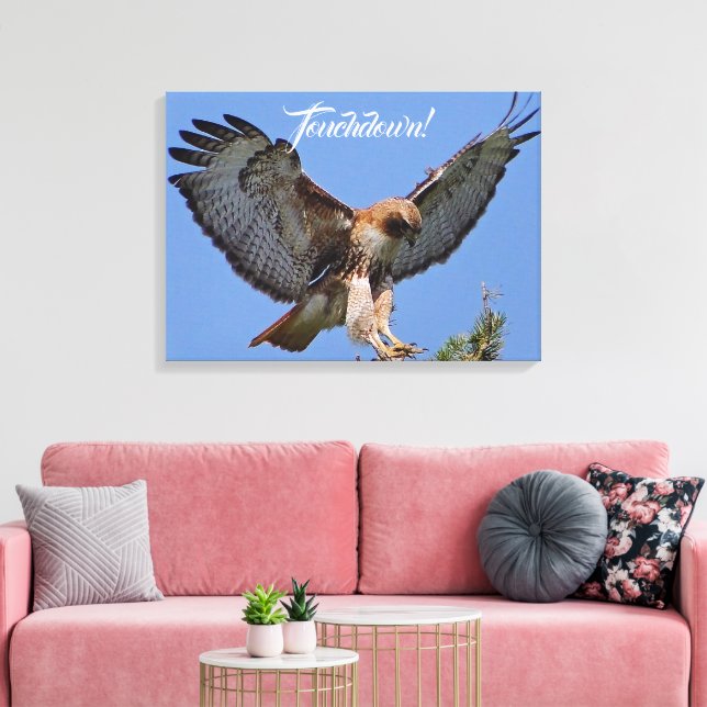 Touchdown Red Tails HawK Canvastryck (Insitu (Vardagsrum))